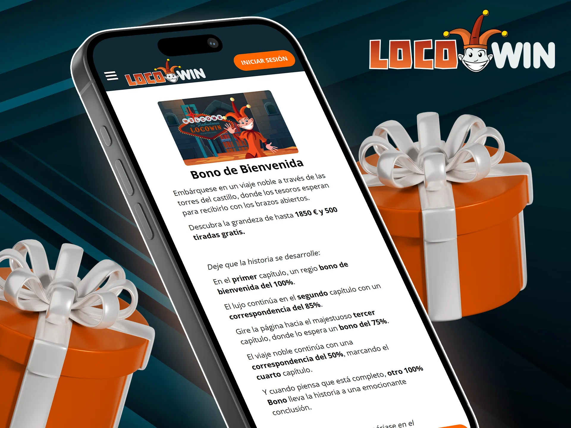 Recevez un bonus de premier dépôt lorsque vous vous inscrivez sur LocoWin via votre téléphone portable.