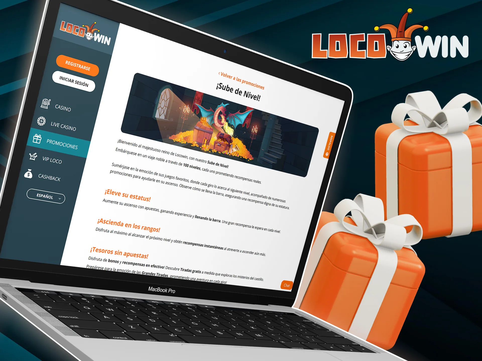 En participant à la promotion Level Up, vous grimpez les échelons du casino LocoWin et recevez des récompenses sans conditions de mise.