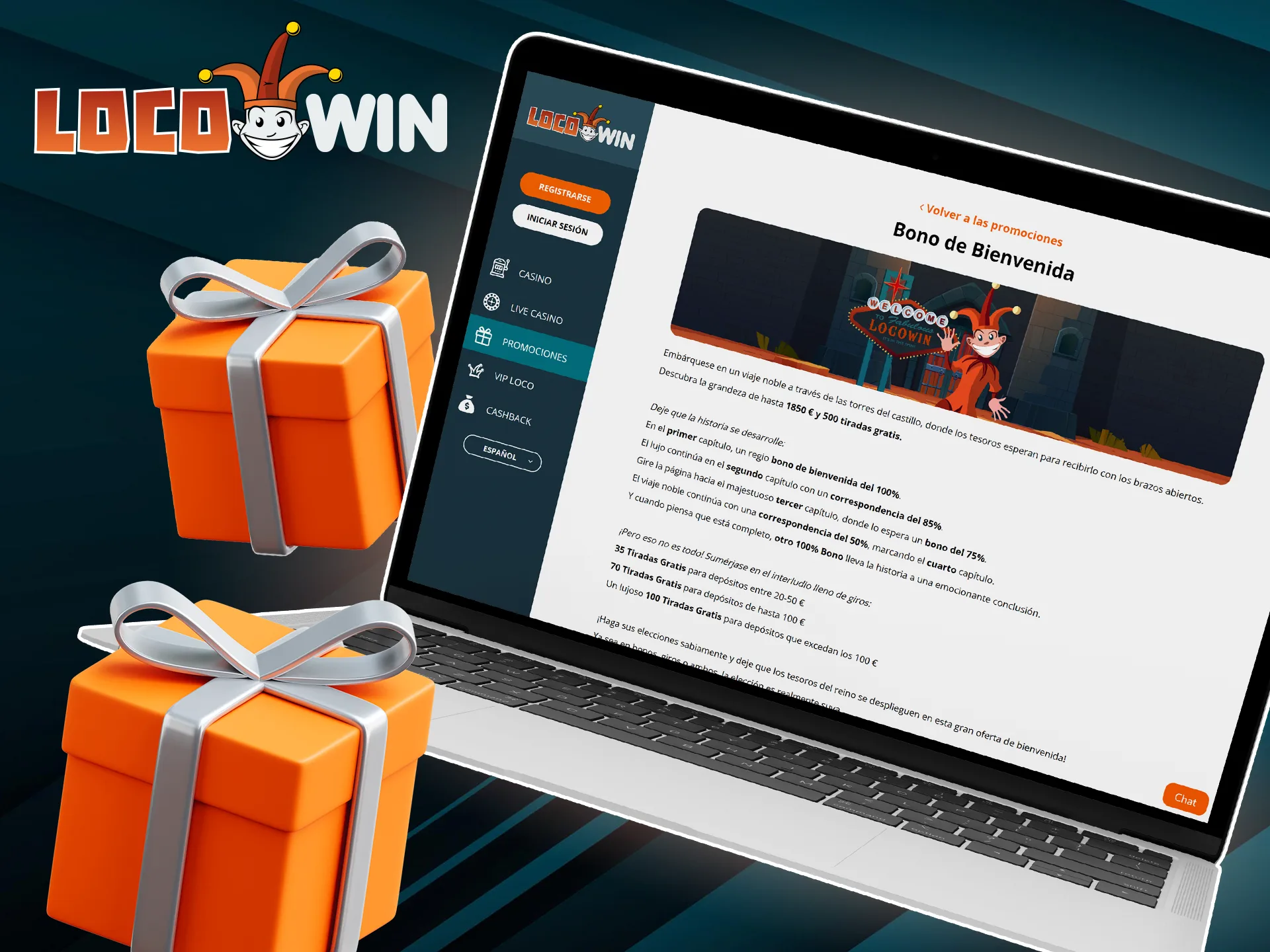 Chaque nouvel utilisateur de LocoWin reçoit un généreux bonus de bienvenue.