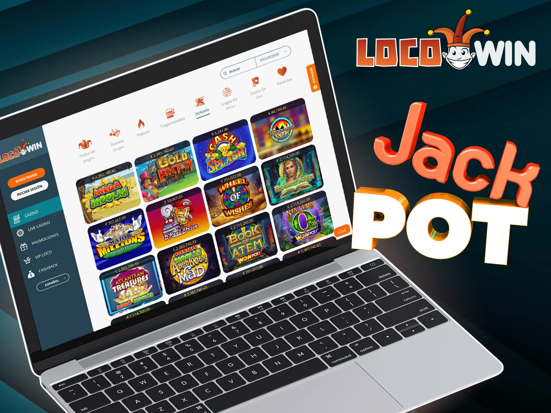 Vivez l'excitation d'un gros gain avec les jeux Jackpot de LocoWin.