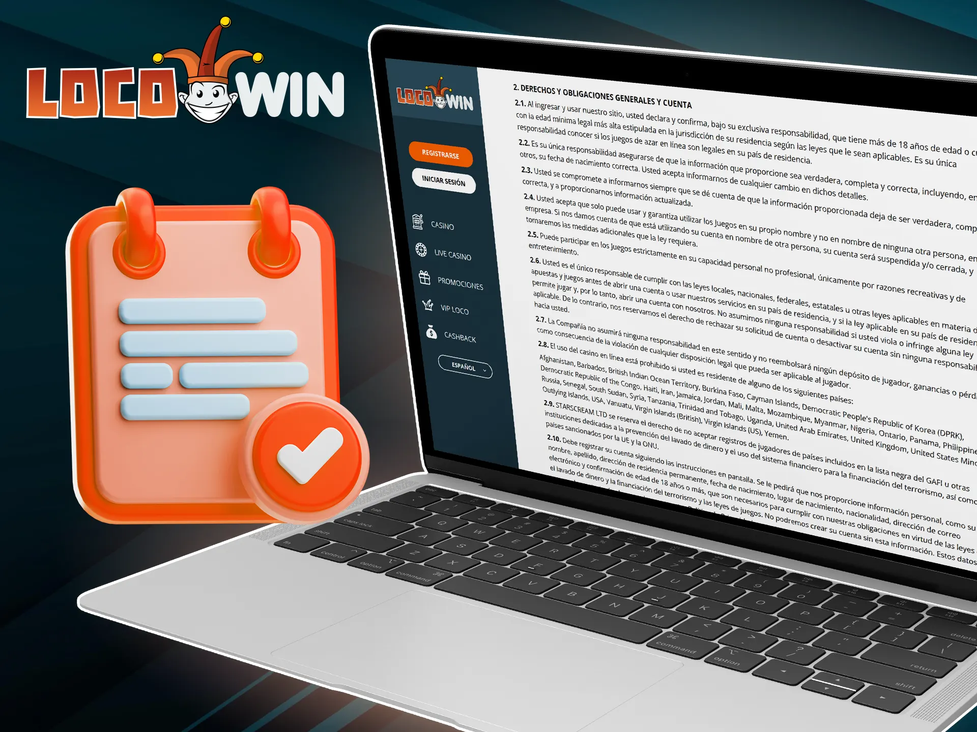 Familiarisez-vous avec les exigences d'inscription de LocoWin.