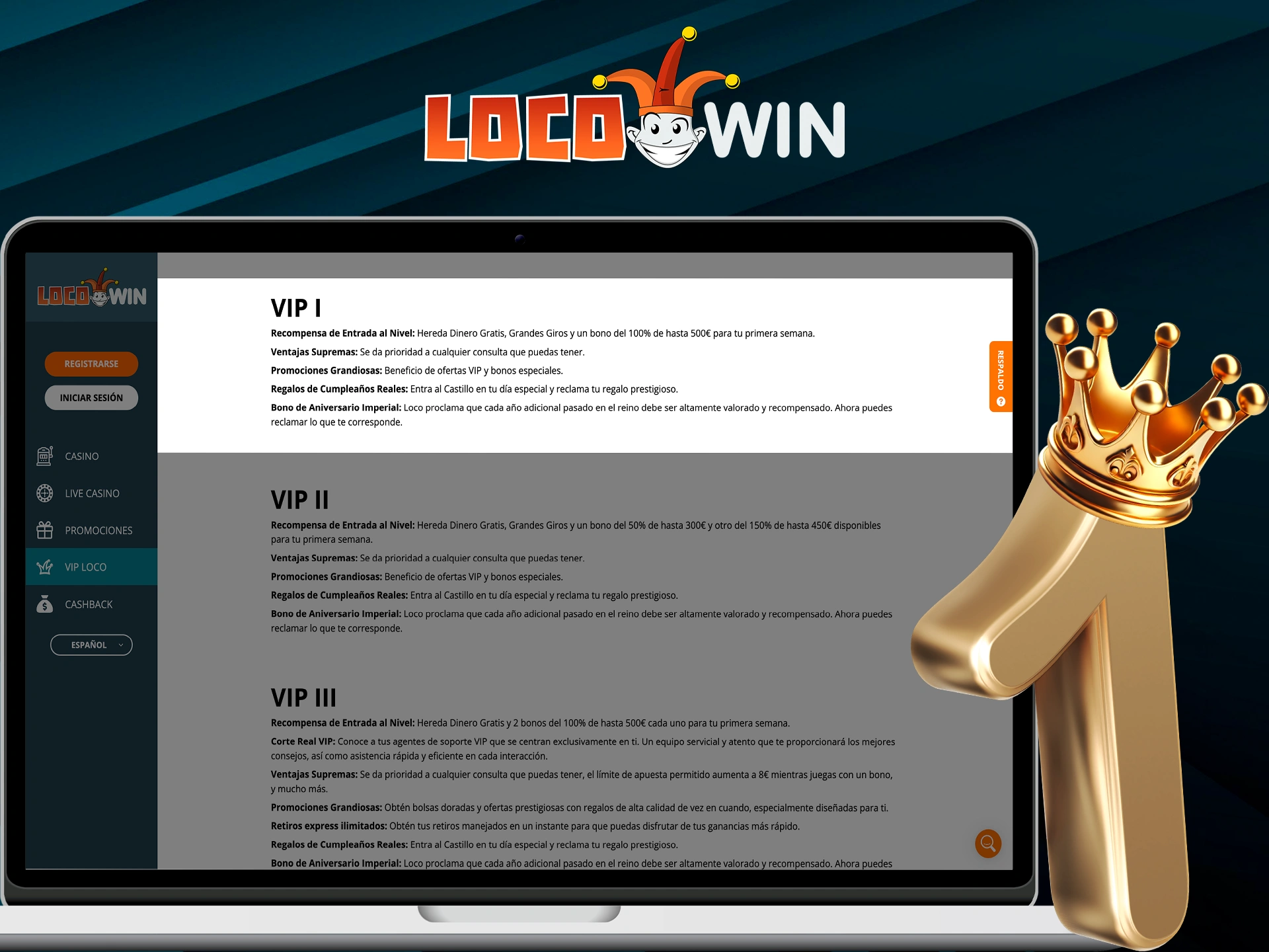 Découvrez les bonus que vous pouvez obtenir au premier niveau du programme VIP de Locowin.
