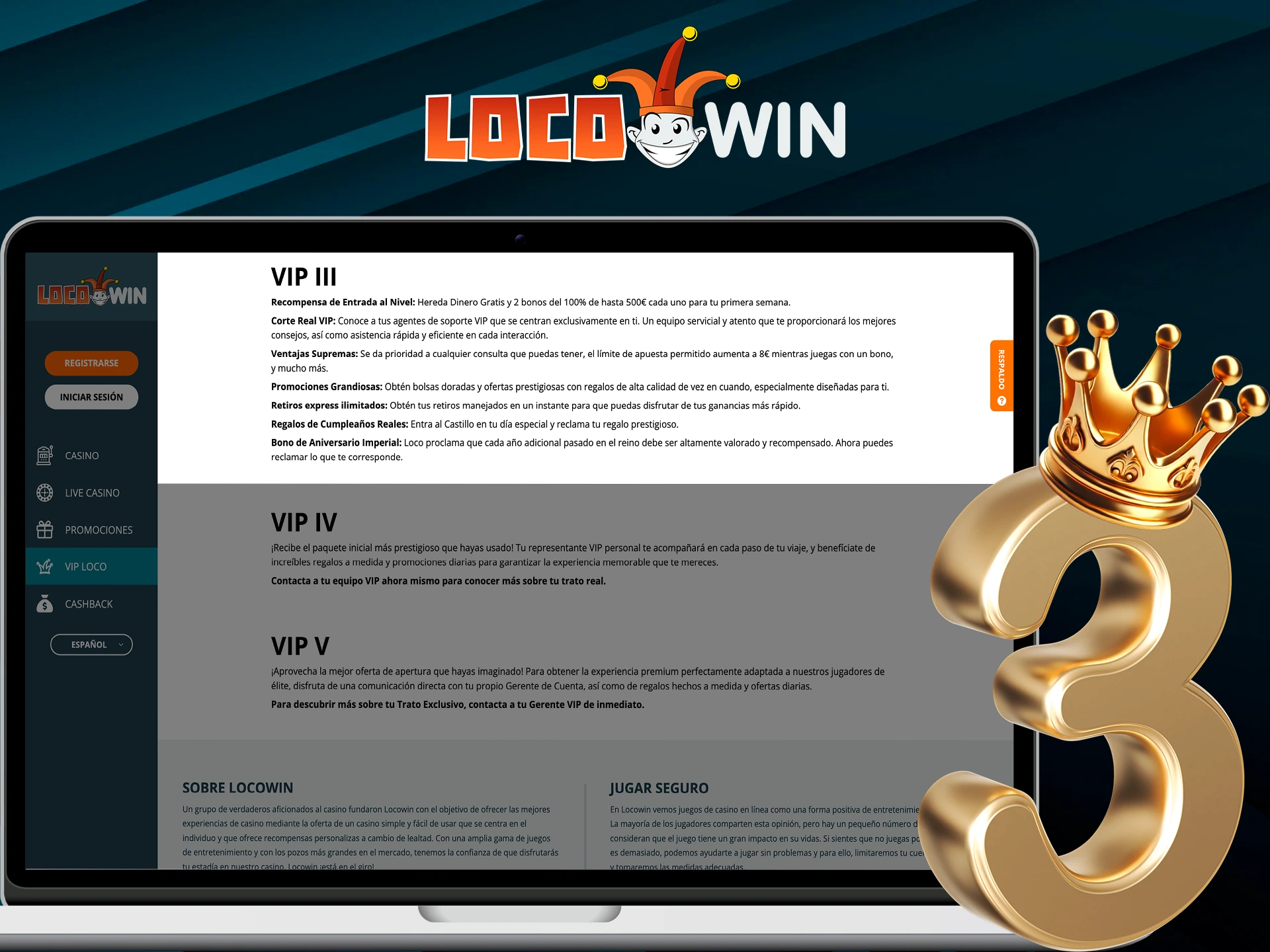 Recevez deux bonus spéciaux au troisième niveau du programme VIP de Locowin.