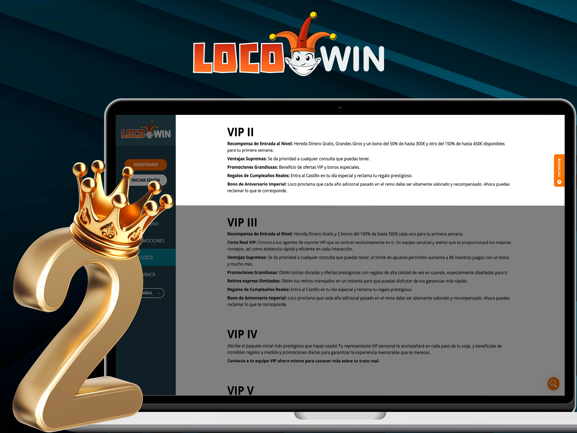 Obtenez un bonus rentable au deuxième niveau du programme VIP de Locowin.