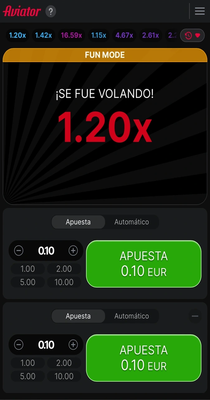 Fin de la partie Aviador sur Locowin.