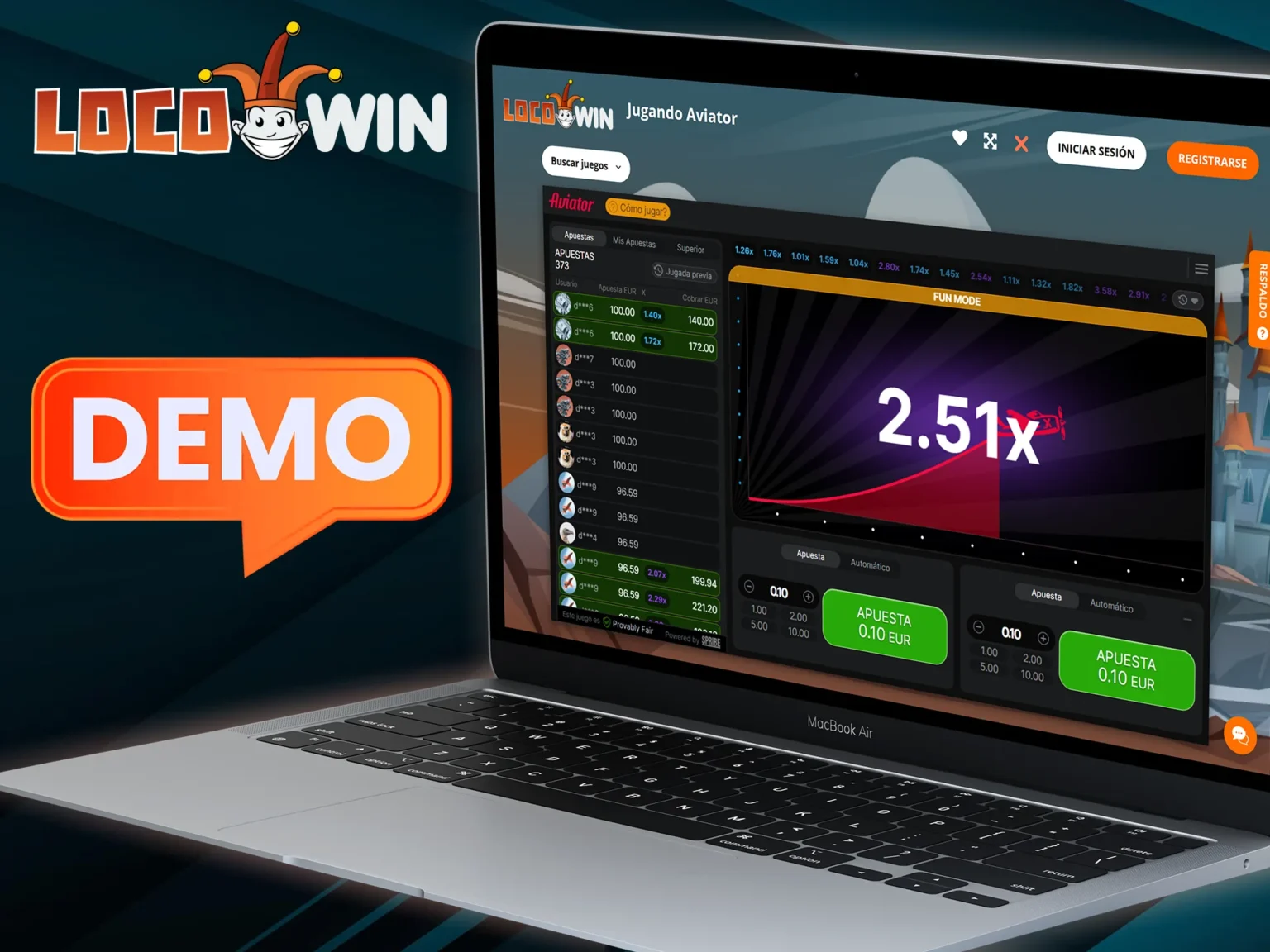 Le mode démo du jeu Aviator sur Locowin vous permettra de perfectionner vos compétences.