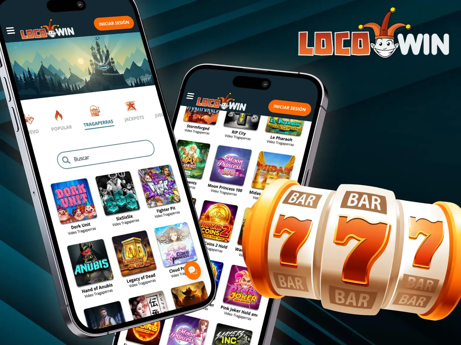 Accédez aux machines à sous de LocoWin depuis vos appareils mobiles.