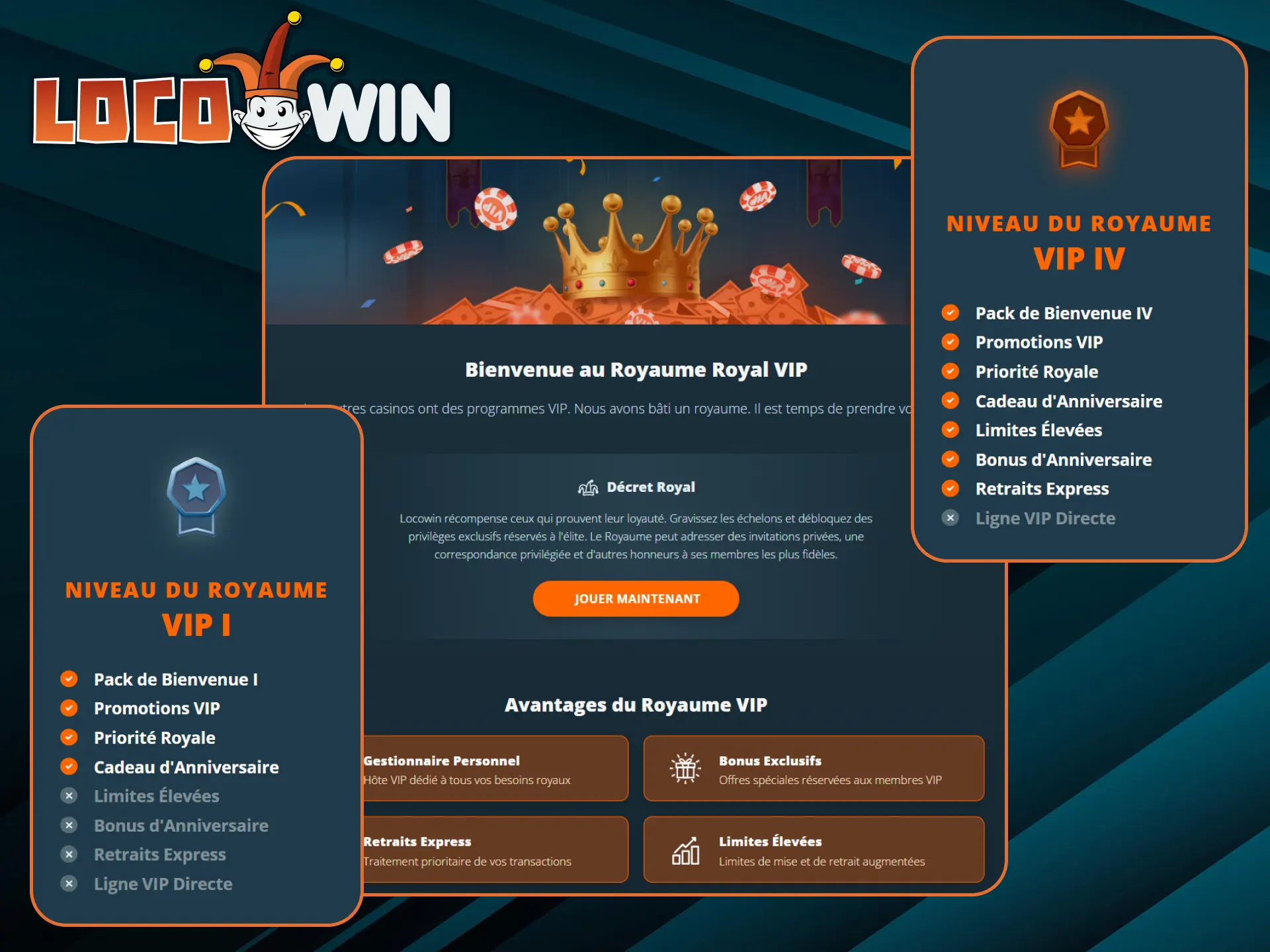 Devenez membre du club VIP LocoWin et bénéficiez de toutes sortes de bonus et de services exclusifs.