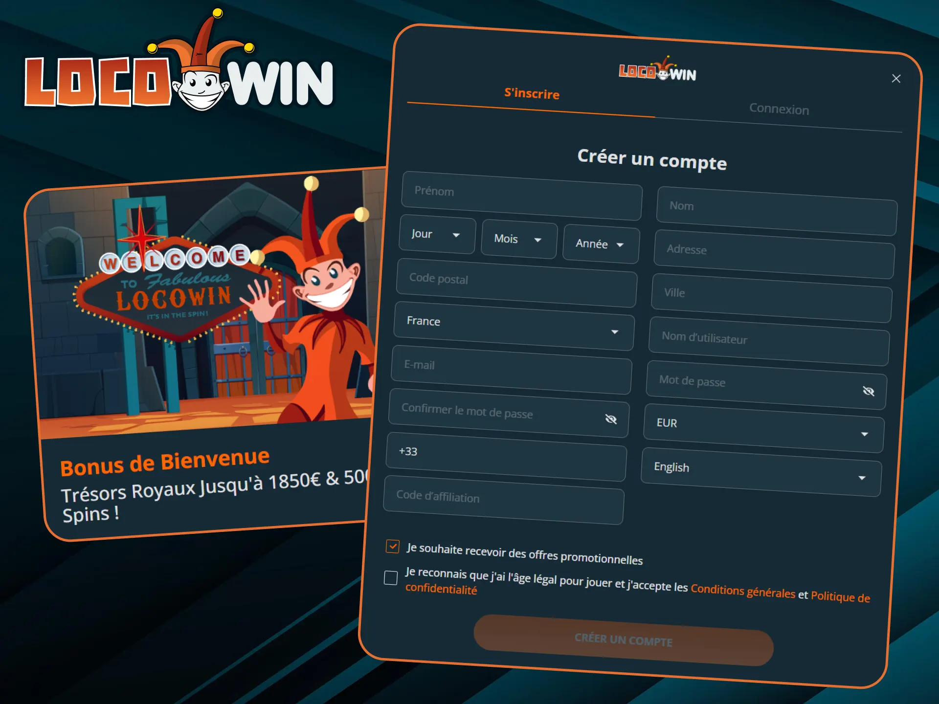 Lisez le guide et découvrez comment obtenir un bonus de bienvenue chez LocoWin.