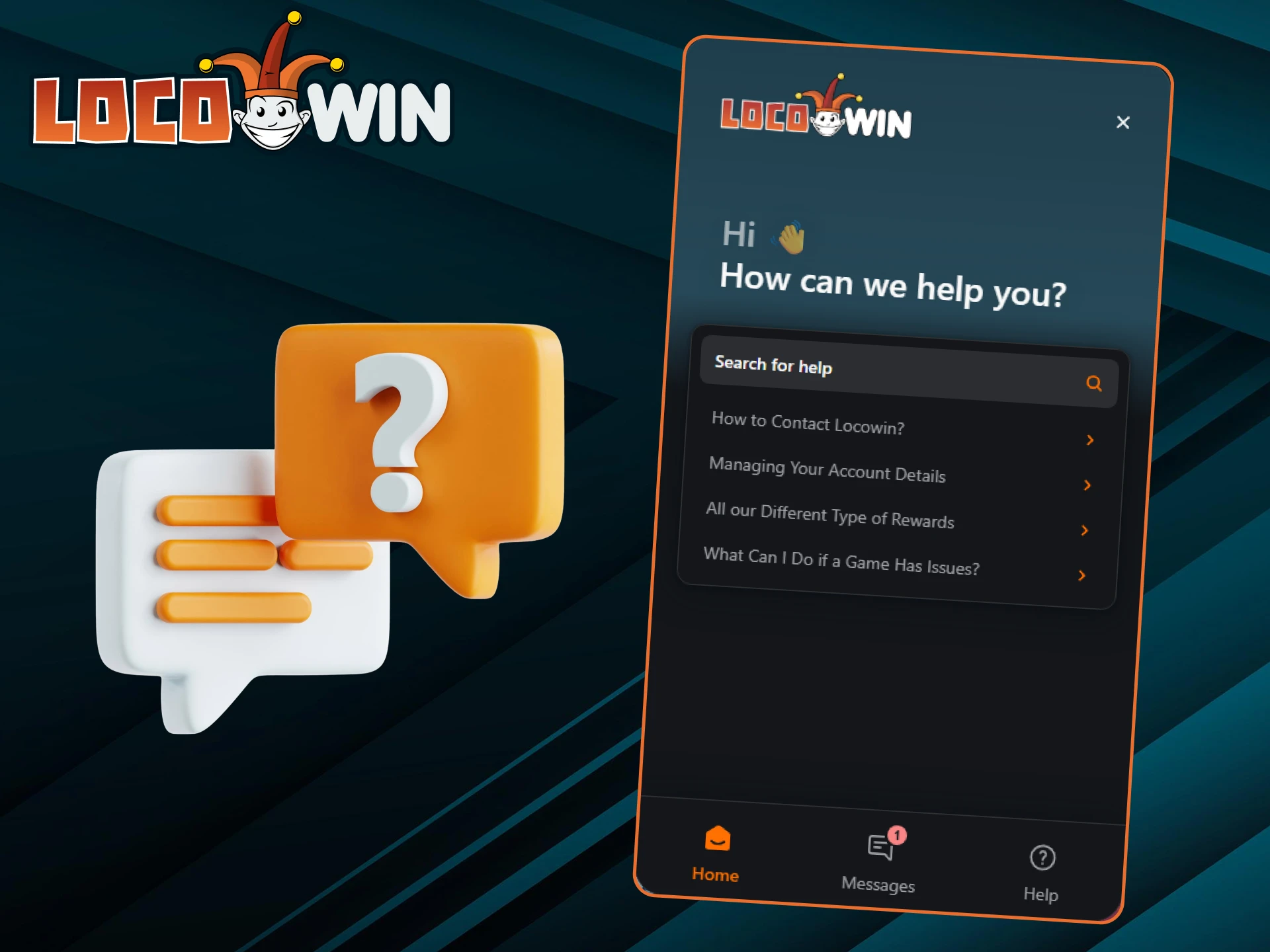 Si vous avez des questions, veuillez contacter le service d'assistance LocoWin et continuez à jouer en toute tranquillité.