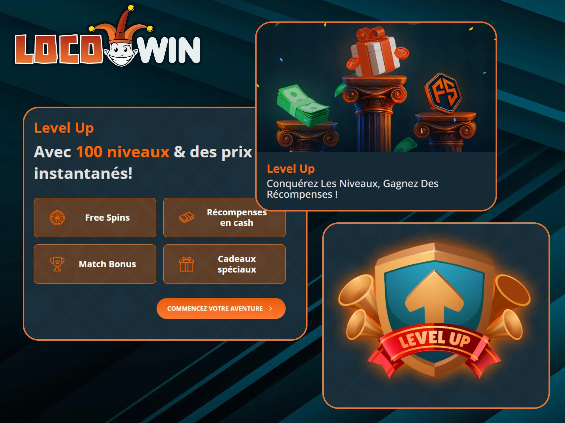 Passez au niveau supérieur et gagnez plus sur LocoWin.
