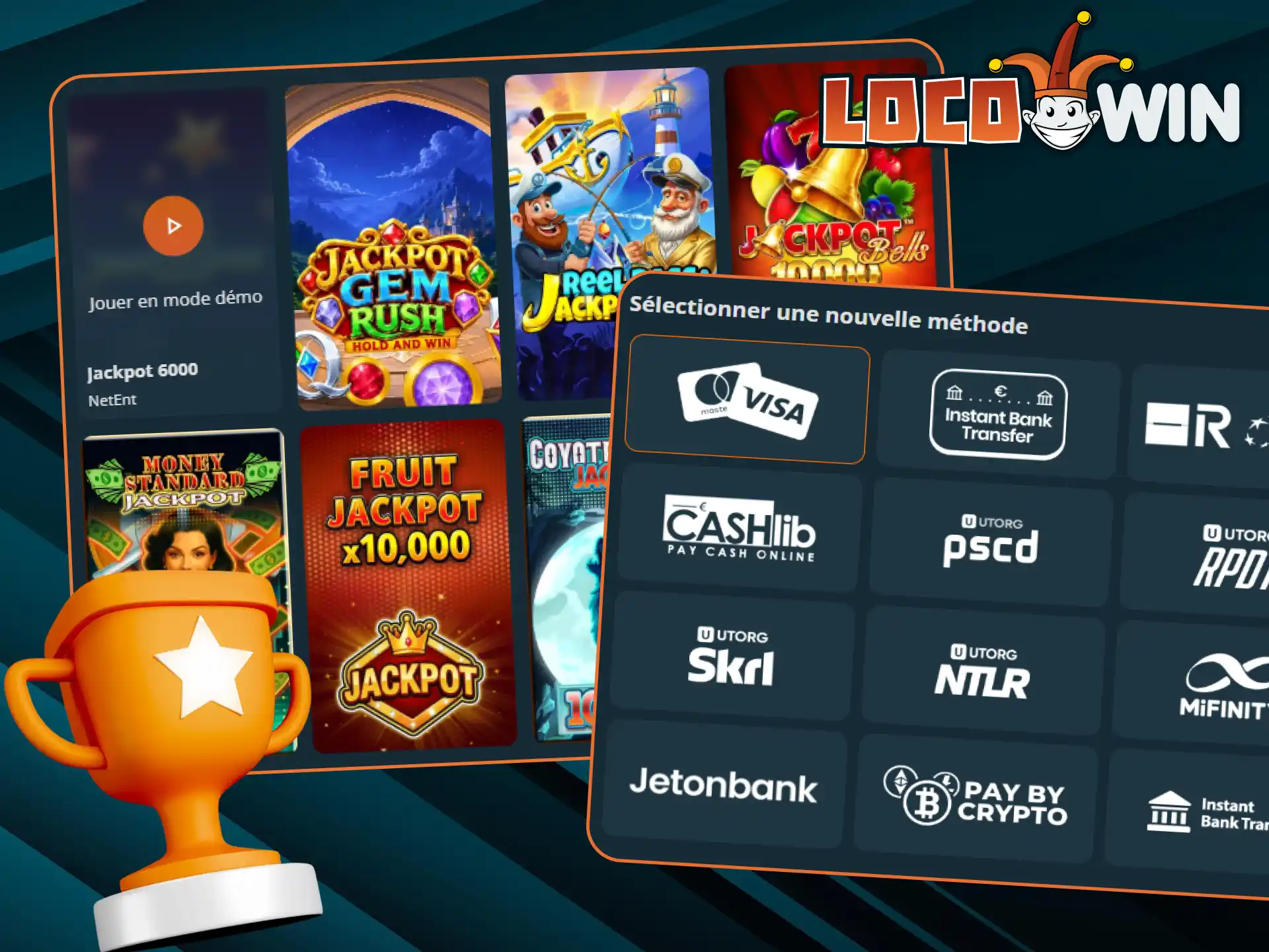 Suivez ces étapes simples et commencez à décrocher des jackpots sur LocoWin.