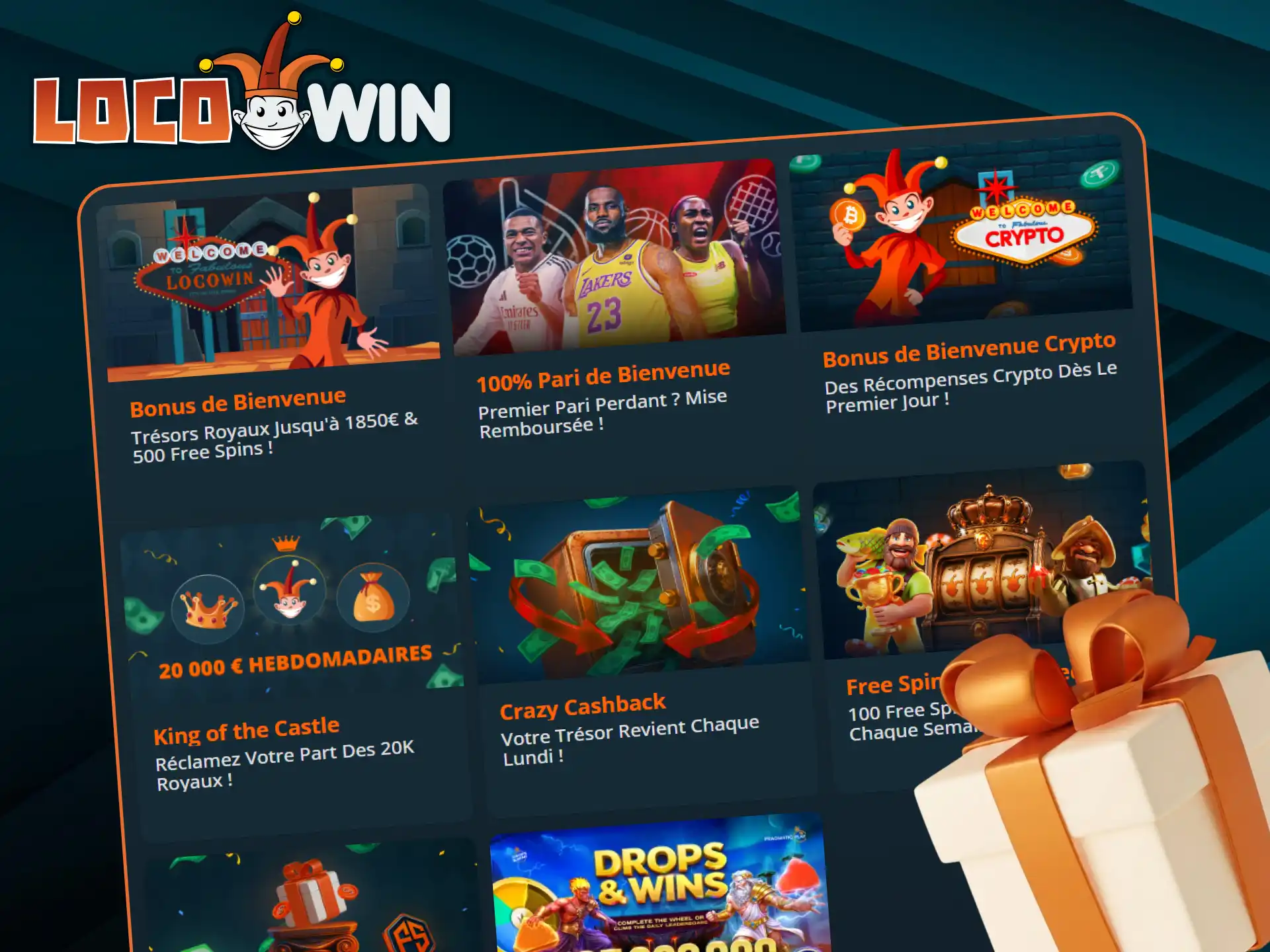 LocoWin propose de nombreux bonus pour vos parties de jeux de table.