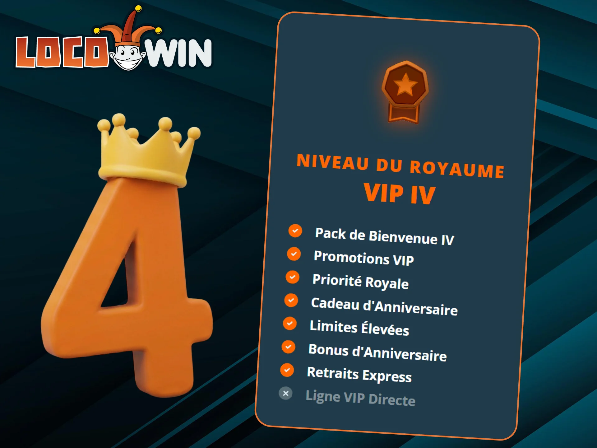 Accédez au pack bonus le plus prestigieux du programme VIP LocoWin.