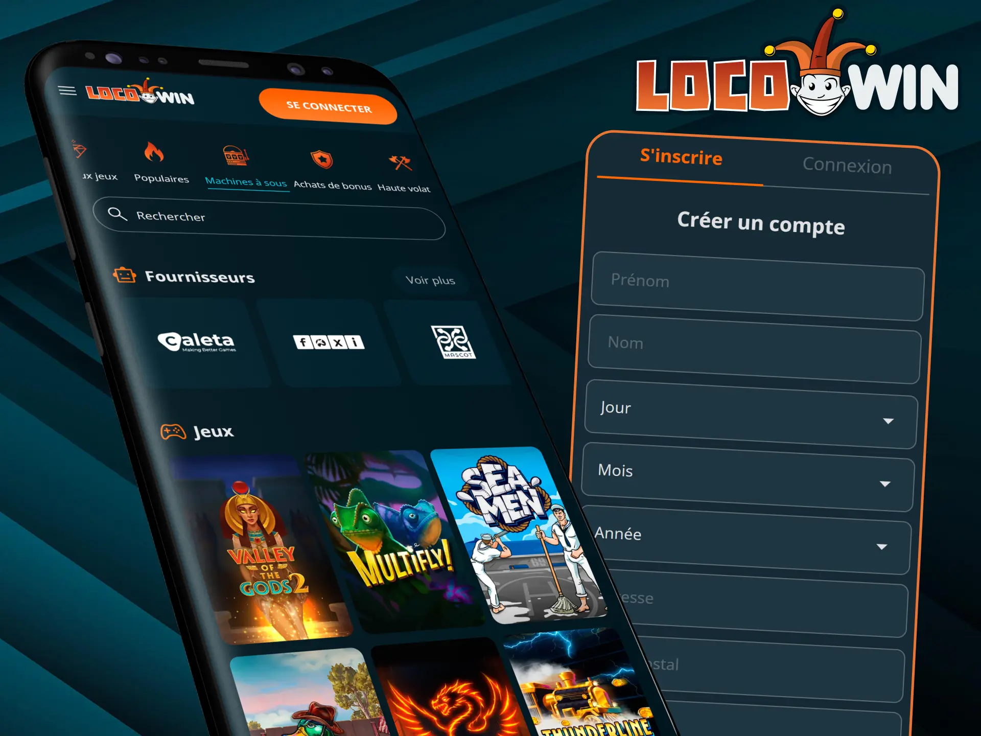 Accédez aux machines à sous de LocoWin depuis vos appareils mobiles.