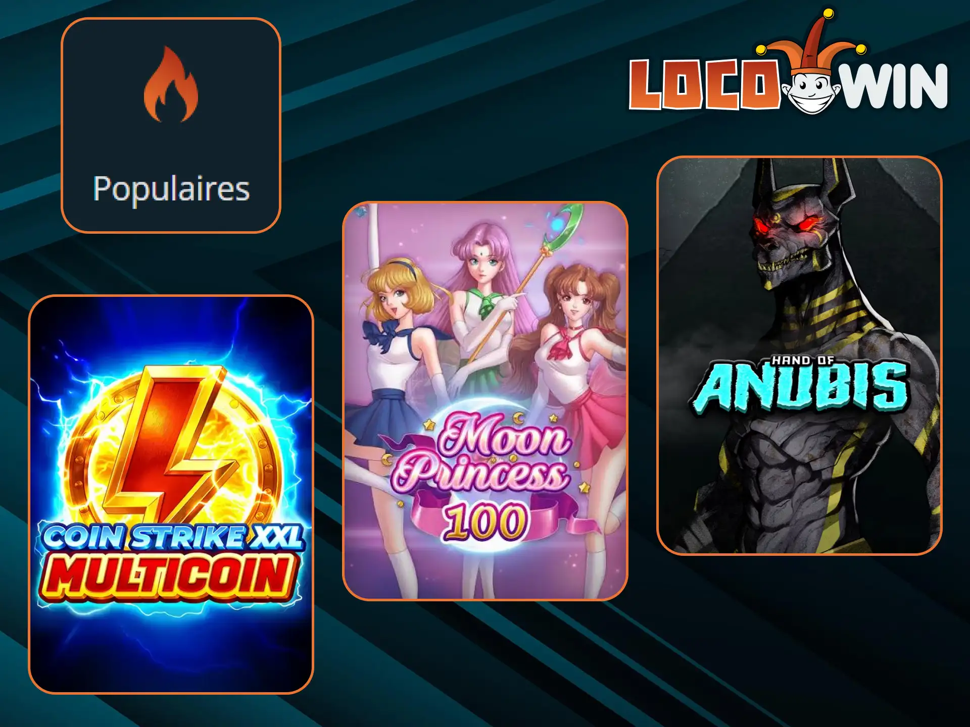 Jouez aux machines à sous les plus populaires sur LocoWin et gagnez.
